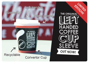 Original left handed coffee cup sleeve
